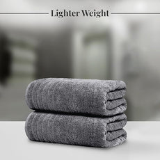 Tens Towels Pack of 2 Extra Large Bath Sheets 35 x 70 Inches, 100% Cotton, Larger & Lighter Weight, Quicker to Dry, Super Soft & Absorbent, Oversized Bath Towels, Dark Grey