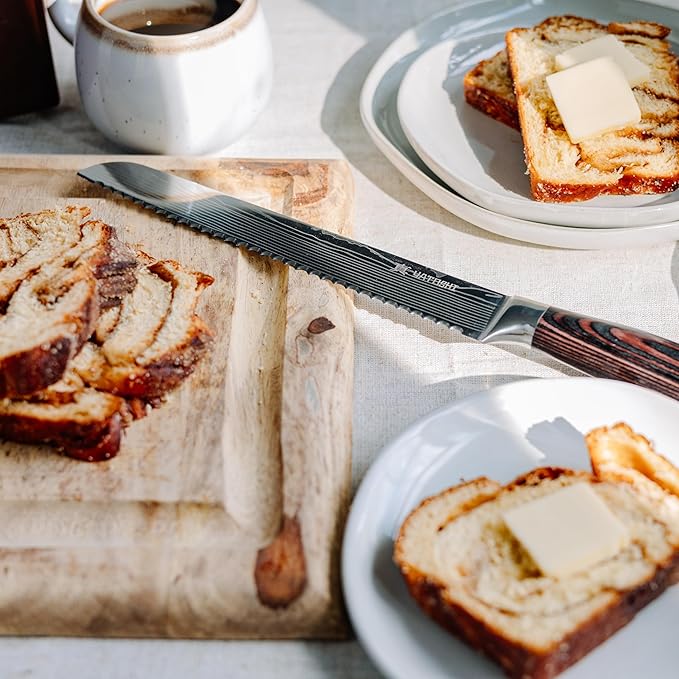 Yatoshi Professional Kitchen Knife Set, 15 Pieces, High Carbon Stainless Steel, Ergonomic Handle