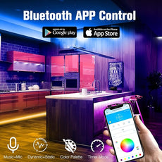 DAYBETTER LED Strip Lights 200 ft (2 Rolls of 100 ft), Smart App Control Lighting Bedroom Rome Decor with Remote, RGB Music Sync Color Changing LED Lights for Party