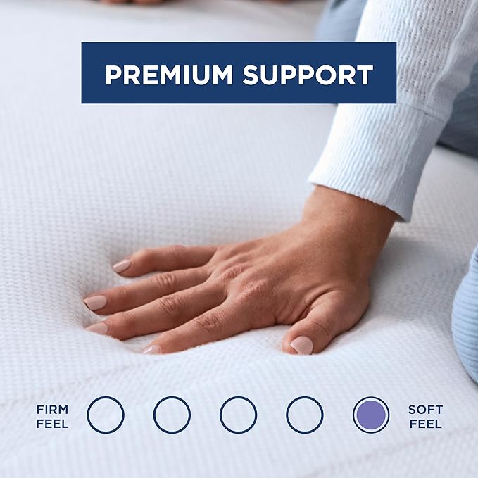 TEMPUR-Adapt 3" Memory Foam Mattress Topper, Twin, White