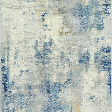 Lahome Modern Abstract Area Rug 4x6, Washable Living Room Rug for Bedroom Entryway Non Slip, Soft Contemporary Indoor Floor Throw Carpet for Apartment Playroom Home Office, Blue