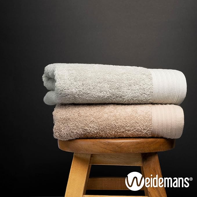 100% Cotton Towels 35" X 70" | Sand & Silver Towels Set of 2 Ultra Soft and Highly Absorbent Bath Towel Set Cotton, Gym, Hotel, Spa, Machine Washable
