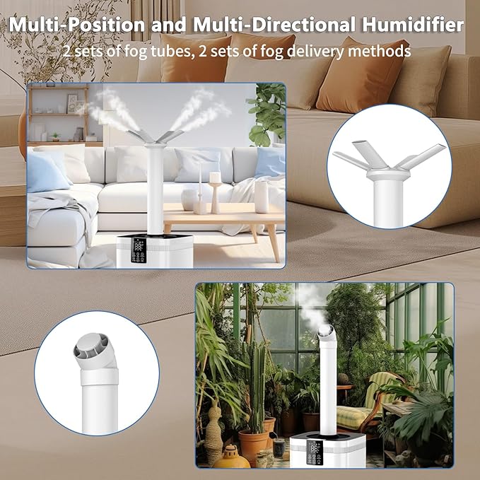 30L/7.93Gal Commercial Humidifier for Large Room 4200 sq ft, 3000mL/H Whole House Humidifiers with Supersized Cool Mist,Quiet Humidifiers for Bedroom, Home,Office, Plants, Warehouse