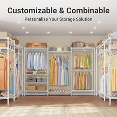 VIPEK V5 Plus Portable Closet Wardrobe Heavy Duty Clothes Rack, Large Free Standing Closet Rack for Hanging Clothes, 85.4