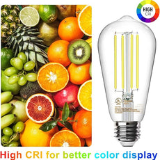 TJOY 30 Pack E26 Base Vintage LED Edison Light Bulbs, 60W Equivalent Dimmable, 4000K Natural White, 8W ST58 LED Filament Bulbs, 800Lumens, CRI80+, Antique Glass Style for Home, Bedroom, Farmhouse
