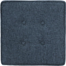 HomePop Square Tufted Storage Ottoman - Textured Navy, Small