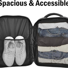 Expandable Travel Backpack, Business Laptop Backpack,TSA-Flight Approved Backpack with USB Charging Port fit 17.3 Inch Laptop for Men Women