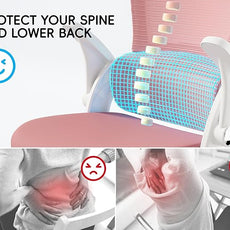 TRALT Office Chair - Ergonomic Office Chair with Back Support, Computer Chair - Home Office Desk Chairs, 330lbs Wide Seat Big and Tall Office Chairs with Headrest, Comfy Desk Chairs (Pink)