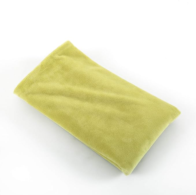 EVOLIVE Soft Micromink, Faux Fur, Faux Velvet Euro Sham Cover Pillowcase Replacement with Zipper Closure (26"x26" Euro Sham, Lime)