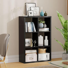 6 Cube Storage Organizer, 2x3 Cube Bookshelf, Cubby Storage Shelf, Wooden Organizer Shelf with Thickened Boards, for Closet Bedroom Home Office Living Room, 36.93