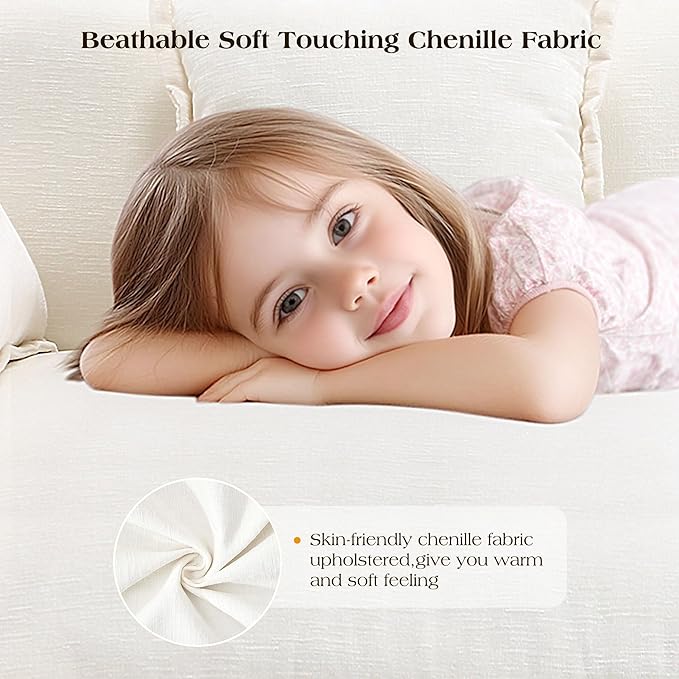 113.4" Modular Sectional Sofa,L Shaped Couch for Living Room,Modern Deep Seat Sofa 3 Seater Chenille Fabric Comfy Cloud Couches with Throw Pillows & Movable Ottoman