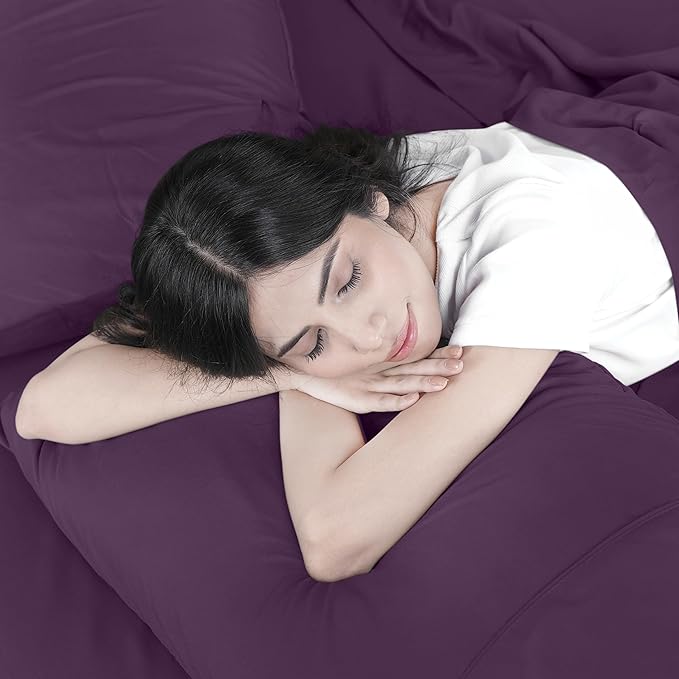 Utopia Bedding King Bed Sheets Set - 4 Piece Bedding - Brushed Microfiber - Shrinkage and Fade Resistant - Easy Care (King, Purple)