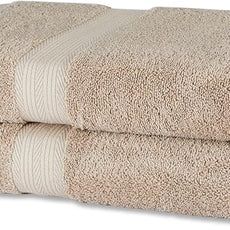 Amazon Basics Fade-Resistant 100% Cotton Bath Towel, 2 Pack, 30