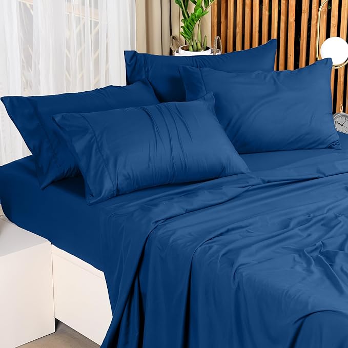 Utopia Bedding Full Sheet Set – 4 Piece Bed Sheets for Full Size Bed, Soft and Breathable Microfiber, Includes 1 Fitted Sheet, 1 Flat Sheet and 2 Pillowcases (Dusk Blue)