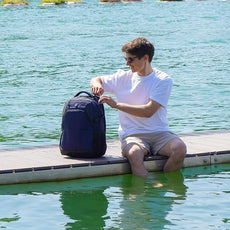 Swissdigital Design Travel Laptop Backpack for Men and Women, Business Backpack with USB Charging Port for Fits 16 Inch Notebook, Blue | SD1670-12