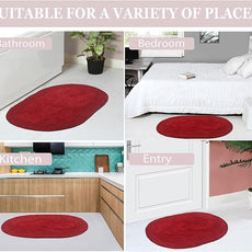 Home Weavers Double Ruffle Collection 100% Cotton Toilet Lid Cover, 18