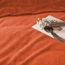 IR Imperial Rooms Fleece Blankets Queen Size 90x90 Inches- 8 Pack - Super Soft Fluffy Throw Blanket for Sofa and Bed - Warm and Cozy Lightweight 400 GSM Microfiber Bed Throws Blankets (Queen, Rust)