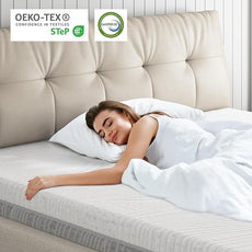 Enhomee 4 Inch Memory Foam Mattress Topper, Twin Mattress Topper with Cooling Gel and Washable Tencel Cover for Guest Room, College Dorm, Soft & Pressure Relief & Breathable, CertiPUR-US Certified