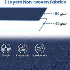 Fab totes Storage Bags,Clothes Blanket Storage Bins Foldable Closet Organizers with Reinforced Handle for Home Dorm Storage and Organization,Fabric Bags for Organizing Sheets,Clothing (Blue,10 Pack)