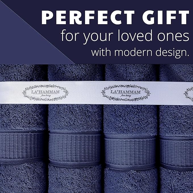 Personalized Towels, Hotel & Spa Quality, Super Soft, Highly Absorbent, Bathroom Sets, 100% Cotton Monogrammed towels 3 Piece Towel Set, Includes 1 Bath Towels, 1 Hand Towels, 1 Washcloths, Navy