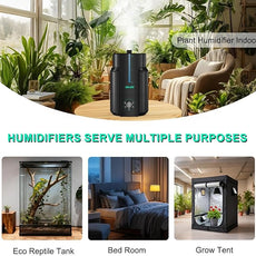 6L/1.59Gal Humidifier for Plants, Reptile Fogger Mister with Precise Temp & Humidity Probe/Expandable Hose, Smart Humidifier for Grow Tent, Mushroom, Houseplants, Reptile Tank 24H Timer