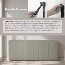 Hearth & Harbor Upholstered Full Headboard - Easy Assemble Channel Stitched Headboard Full Size - Wall Mounted Headboards with 3D Soundproof Wall Panels Peel & Stick Floating Headboards, Olive Green