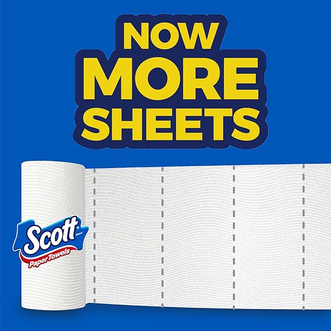 Scott Paper Towels, Choose-A-Sheet, 30 Double Rolls (2 Packs of 15) = 60 Regular Rolls (100 Sheets Per Roll)