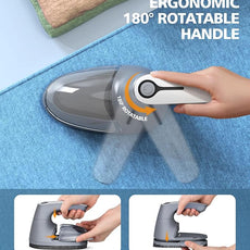 POPCHOSE Fabric Shaver for Clothing, Electric Lint Remover Sweater Shaver to Remove Pilling, Depiller for Clothes, Furniture, Couch, Fuzz with 6-Leaf Blades Extra, Electrostatic Brush