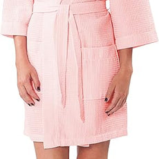Turquaz Lightweight Short Robes For Women Waffle Kimono Bathrobe - Soft, Fast-Drying, Long-Lasting Cotton Blend