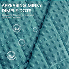 yescool Weighted Blanket 3 Pounds Teal Heavy Blankets for Sleeping, Microfiber Weighted Throw Blanket Breathable Warm Fleece Minky Blanket for 20-40lbs, 36