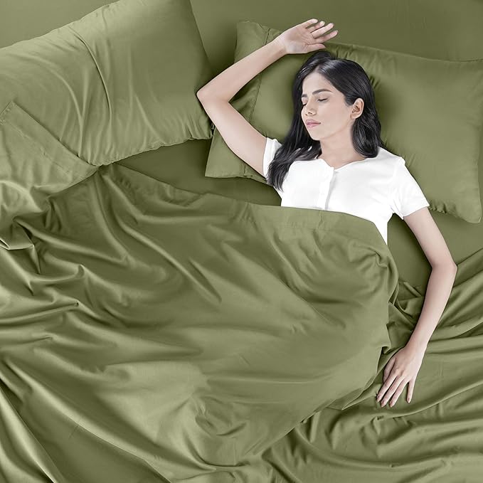 Utopia Bedding Twin Bed Sheets Set - 3 Piece Bedding - Brushed Microfiber - Shrinkage and Fade Resistant - Easy Care (Twin, Olive)