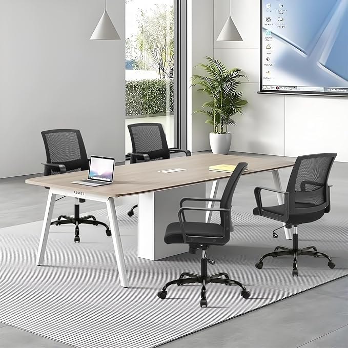 CLATINA Ergonomic Rolling Mesh Desk Chair with Executive Lumbar Support and Adjustable Swivel Design for Home Office Computer Black 12 Pack