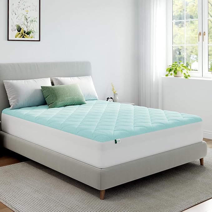 Novilla Cooling Mattress Topper Full Size,Mattress Pad with Deep Pocket for 8-21" Mattress,Soft Mattress Cover for Back Pain Relief,3D+7D Down Alternative Bed Topper for Hot Sleepers