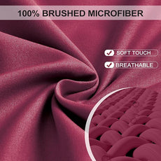 FreshCulture Twin XL Fitted Sheet Only - Hotel Quality Fitted Sheet Twin XL Size - Ultra Soft & Breathable - Brushed Microfiber - Deep Pocket - Cooling Fitted Sheets for Twin XL Size Bed (Burgundy)