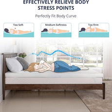 4 Inch Gel Memory Foam Mattress Topper Full Size, Cooling Bed Topper for Pressure Relief with Removable Breathable Soft Cover, CertiPUR-US Certified