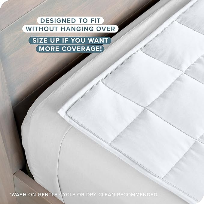 Bare Home Weighted Blanket Queen Size 22lb (60" x 80") for Adults - All-Natural 100% Cotton - Premium Heavy Blanket Nontoxic Glass Beads (White, 60"x80")