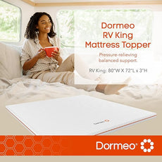 Dormeo RV King Cooling Mattress Topper, 3-Inch with Octaspring® Technology for Optimal Back Support, Medium Firmness