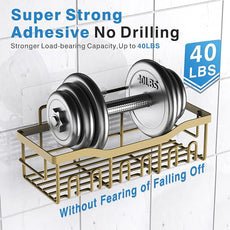 EUDELE 5-Pack Rustproof Stainless Steel Shower Caddy – No Drill Adhesive Bathroom Organizer with Large Capacity, Spacious Shower Shelves for Inside Shower, Kitchen & Home Decor Storage-XL Size