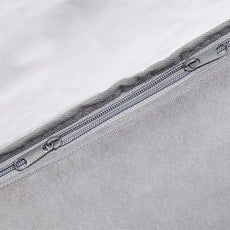 Amazon Basics Under Bed Fabric Zipper Blanket Storage Container Bags with Window and Handles, 2-Pack, 18 x 42 x 6 inches, Gray