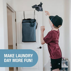 CleverMade Convertible Laundry Hamper Bag - Shadow Gray Stone holds 21.5L / 20 lbs 1 Compartment - Storage with Handles for Home Organization