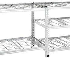 Amazon Basics 4000IBS Heavy Duty Adjustable Storage Shelving Unit, 5 Shelf, High-Grade Aluminum, Silver, 60 x 24 x 78 Inch