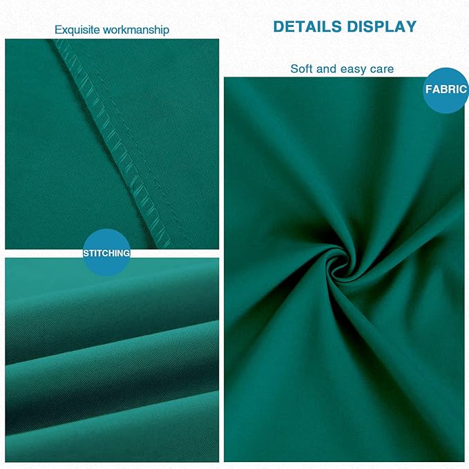 FLXXIE Microfiber Pillow Cases Standard Size, Soft Pillowcases with Envelope Closure, Wrinkle, Stain Resistant Pillow Covers, 20x26, Dark Green
