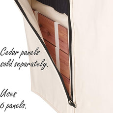 Household Essentials 3392-1 Cedarline Collection Hanging Garment Bag | Dress and Suit Protector | Natural Cotton Canvas,Off-White