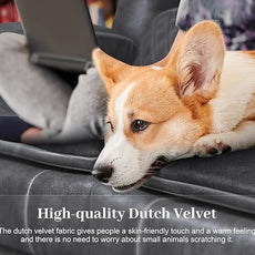 Manual Reclining Sectional Sofa Set, 4 Seats Soft Dutch Velvet Recliner Corner Sectional Couch, Family-Sized L-Shaped Recliner Couch with USB Charging, Thickened Padding, Sturdy Frame, Grey