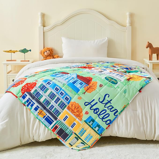 yescool Weighted Blanket 5 Pounds Cooling Weighted Lap Blanket, Girls Heavy Blanket for Sleeping, Breathable Weighted Throw Blanket Gift for 40-60lbs, 36"x48"
