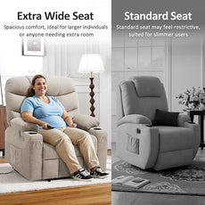 MCombo Oversized Power Lift Recliner Chair with Extended Footrest, Extra Wide 27.2