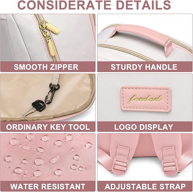 Laptop Backpack for Women Bookbag: 15.6 inch Work School Backpacks with Pouch Pocket for Large Capacity Cup & USB Charger College Book Bag Travel Business Nurse Teacher Bookbags Anti-theft Back Pack