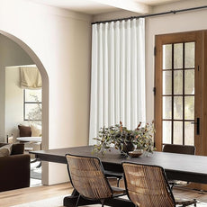 90 Inches Long Linen Curtains 60 Inch Width Pinch Pleated 90 Inch Length for Living Room Bedroom Ivory Off White Semi Sheer Back Tab Hooks Rings Pinch Pleat Curtains for Patio Glass Door 1 Panel