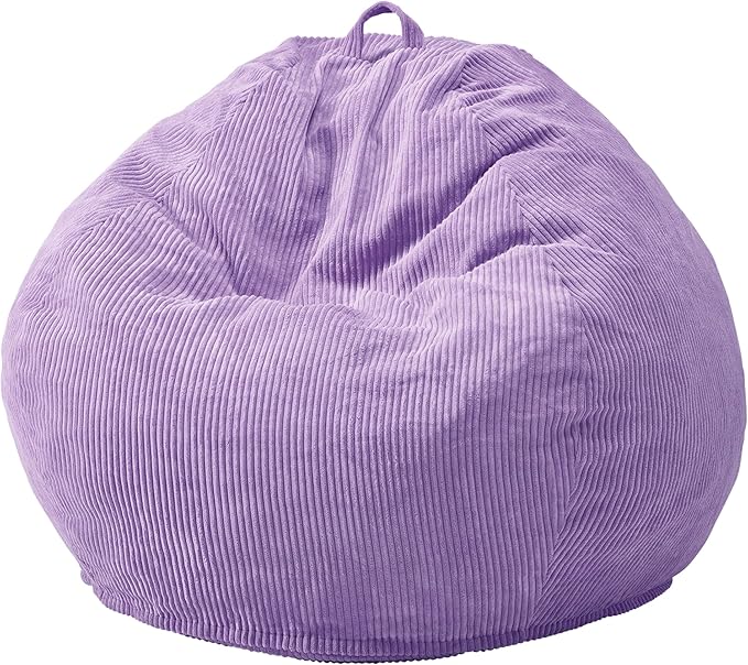 Hobestluk 3.5FT Bean Bag Chair Adult Bean Bag Chair Large Bean Bag Chair with Filler Included Teardrop Bean Bag with Removable Cover for Bedroom Living Room - (Large, Purple)