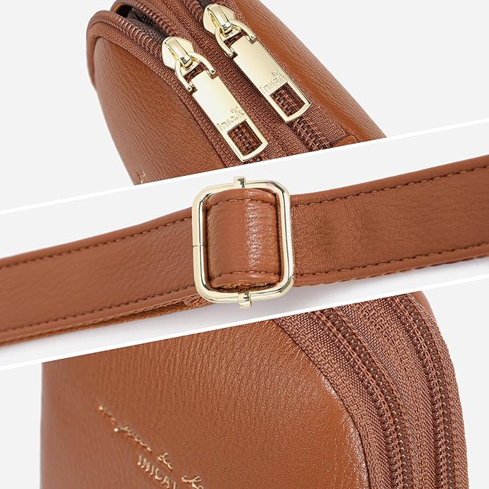 INICAT Travel Small Crossbody Sling Bags Women Cross Body Purses Passport Holder Vegan Leather Fanny Packs Birthday Gifts